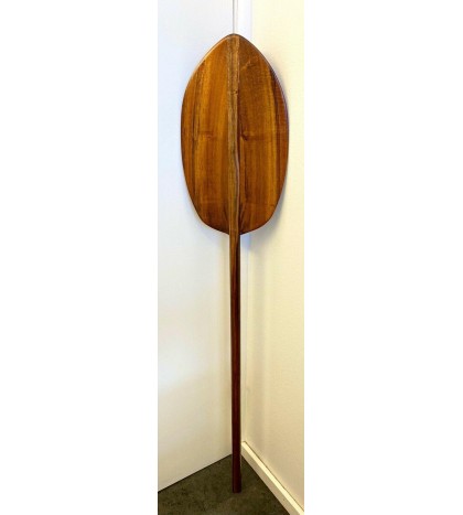 Rare Slightly Curly Koa Paddle with Oversized Blade - Hawaiian Outrigger Canoe