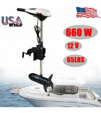 65lbs Heavy Duty Electric Trolling Motor Engine 12V Outboard motor Marine Boat！！