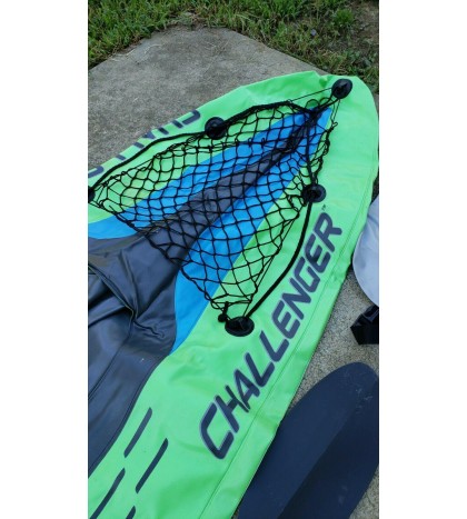 Intex Challenger K2 2-Person Inflatable Sporty Kayak + Oars And Pump
