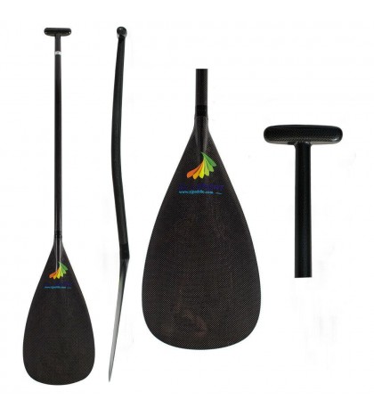 ZJ Lightweight Carbon Outrigger Canoe OC Paddle Bent Shaft With Graphic Design