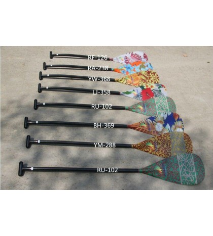 ZJ Lightweight Carbon Outrigger Canoe OC Paddle Bent Shaft With Graphic Design