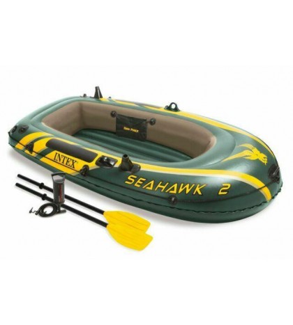 Rubber Boat Kit PVC Inflatable Fishing Drifting Rescue Raft Boat Life Jacket Two