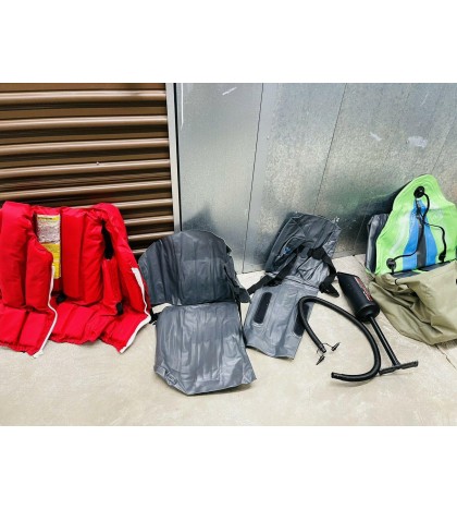 Intex 2 Person Inflatable Rafting Fishing Boat complete set