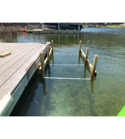 Steady Step Kayak Launch for Truss Piers