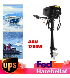 5.0HP Electric Outboard Fishing Boat Engine 1200W Trolling brushless Motor 48V