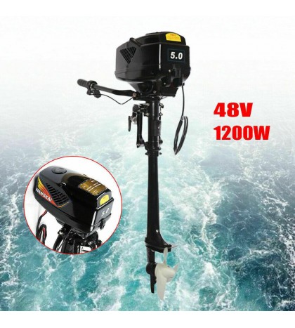5.0HP Electric Outboard Fishing Boat Engine 1200W Trolling brushless Motor 48V