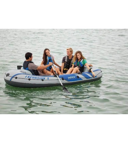 INTEX Excursion 4 Inflatable River/Lake Raft Set | 68324EP (Lightly Used)