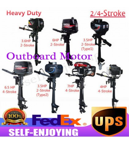 3.5/4/6.5/6.5/7hp Outboard Motor 2/4-Stroke Inflatable Fishing Boat Engine motor