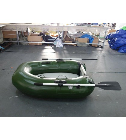 Inflatable Commercial Grade PVC Dingy Raft Fishing Platform Boat W/ Motor Board