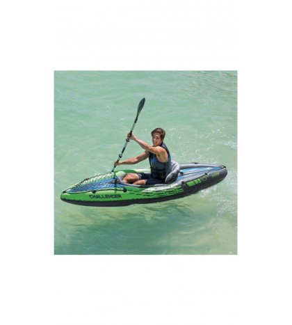 Intex Kayak Challenger K1 Inflatable w/ Oar & Pump! 68305EP SHIPS NOW 