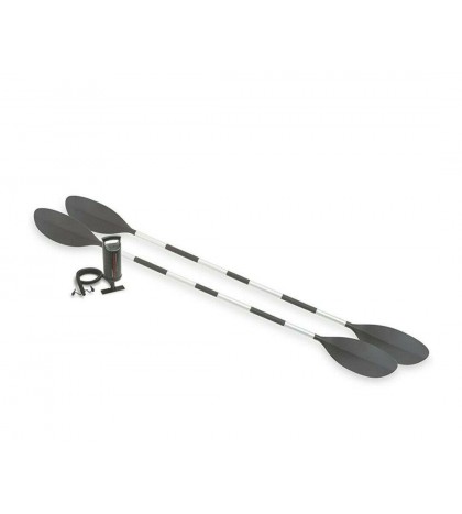 New Explorer K2 Kayak, 2-Person Inflatable Kayak Set with Aluminum Oars, Water