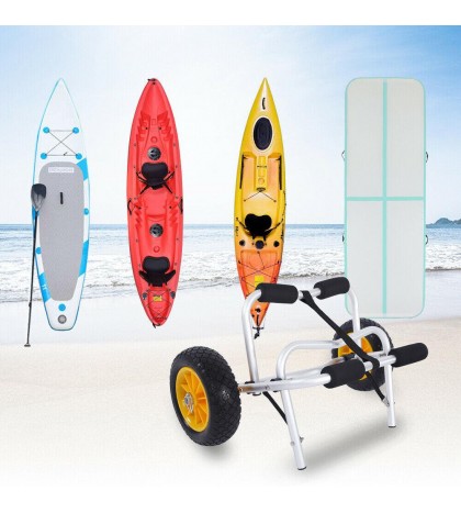 Canoe Cart Kayak Boat Carrier Dolly Trailer Trolley Transport Wheel Tote Wheel