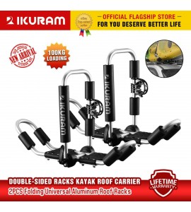 IKURAM 2 bilateral kayaks roof racks Carrier canoe ski holder Folding Universal
