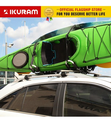 IKURAM 2 bilateral kayaks roof racks Carrier canoe ski holder Folding Universal