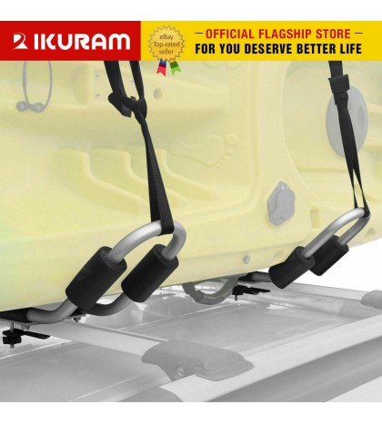 IKURAM 2 bilateral kayaks roof racks Carrier canoe ski holder Folding Universal