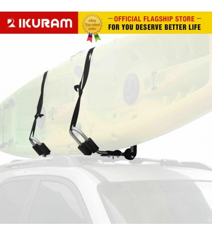 IKURAM 2 bilateral kayaks roof racks Carrier canoe ski holder Folding Universal
