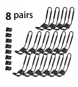 8 Pairs Kayak Carrier Boat Ski Surf Snowboard Roof Mount Car Cross J-Bar Rack