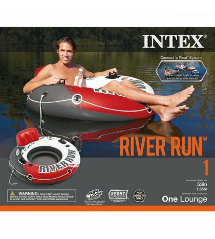 Intex River Run 1 Inflatable Floating Tube Raft for Lake, River, & Pool (6 Pack)
