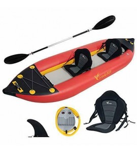 Kayak|Emergency Boat| 1-2-Person Inflatable Kayak Set with Aluminum Oars and Hi
