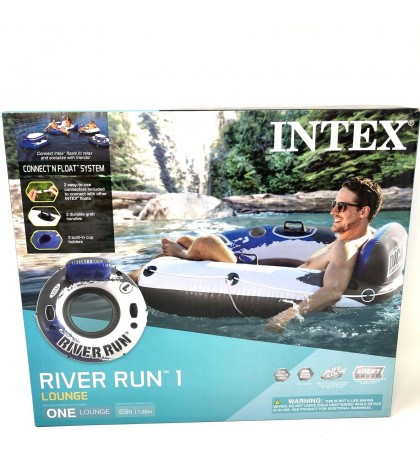 Intex River Run I Inflatable Tubes 1 Person Blue & White Six Pack 58825 New 6pk