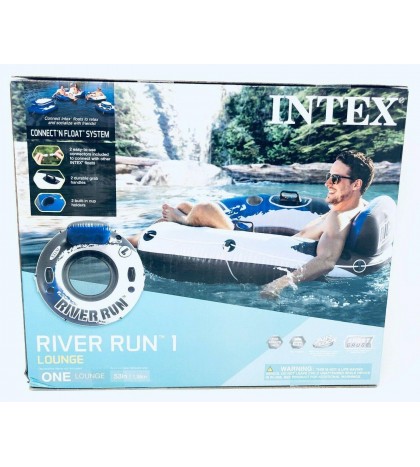 Intex River Run I Inflatable Tubes 1 Person Blue & White Six Pack 58825 New 6pk