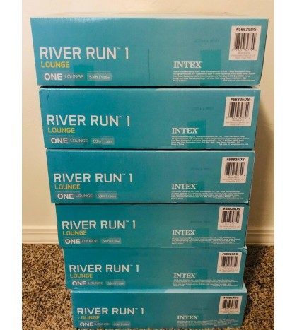 Intex River Run I Inflatable Tubes 1 Person Blue & White Six Pack 58825 New 6pk