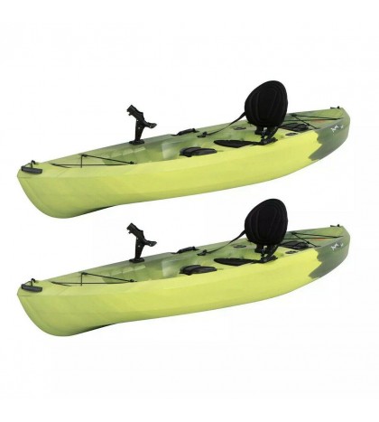 LIFETIME 10ft. Tamarack Angler Kayak, Fishing 2 PACK Krypton Fusion Green