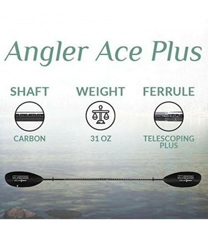 Bending Branches Angler Ace Plus Telescoping Kayak Paddle Black One Size