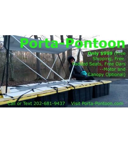 Porta-Pontoon Pontoon Boat Portable Folding Collapsible FREE Shipping SEE VIDEOS