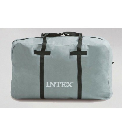 Intex Mariner 4 Person Inflatable Boat Set with Aluminum Oars and Pump