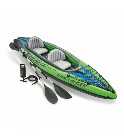 Challenger K2 2-Person Inflatable Sporty Kayak With Oars And Pump Green