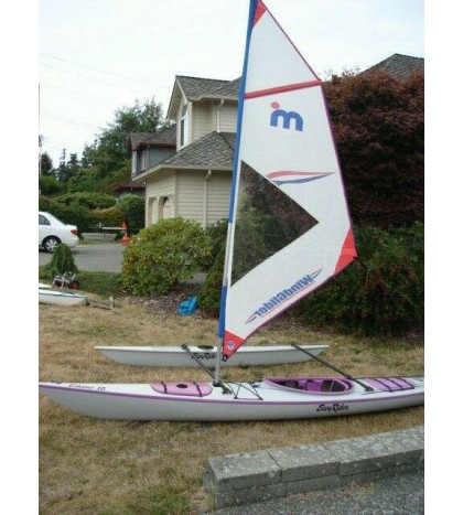 Deluxe Sail Rig for Kayak / Canoe. Includes mounting kit if needed.