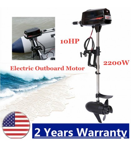HANGKAI 60V 10HP Heavy Duty Outboard Brushless Motor Boat Engine W/Muffler