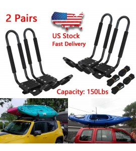 2-10pairs Canoe Boat Kayak Roof Rack Car SUV Truck Top Mount Carrier J Cross Bar