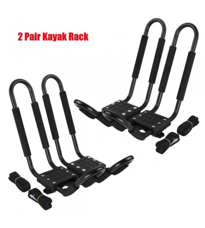 2-10pairs Canoe Boat Kayak Roof Rack Car SUV Truck Top Mount Carrier J Cross Bar