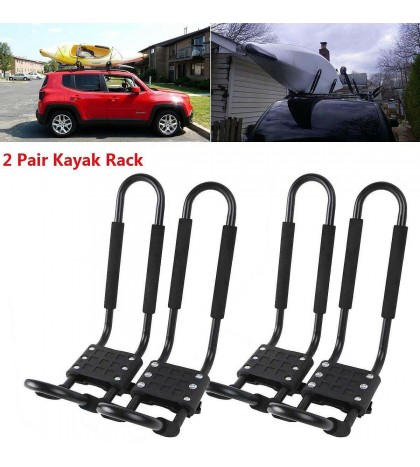 2-10pairs Canoe Boat Kayak Roof Rack Car SUV Truck Top Mount Carrier J Cross Bar