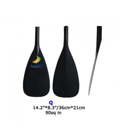 ZJ Hybrid Outrigger Canoe OC Paddle With Wooden Bent Shaft In Customized Length