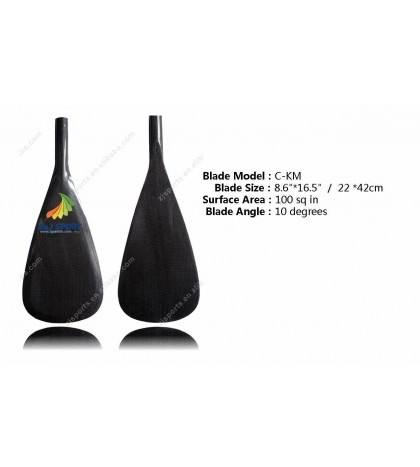 ZJ Hybrid Outrigger Canoe OC Paddle With Wooden Bent Shaft In Customized Length