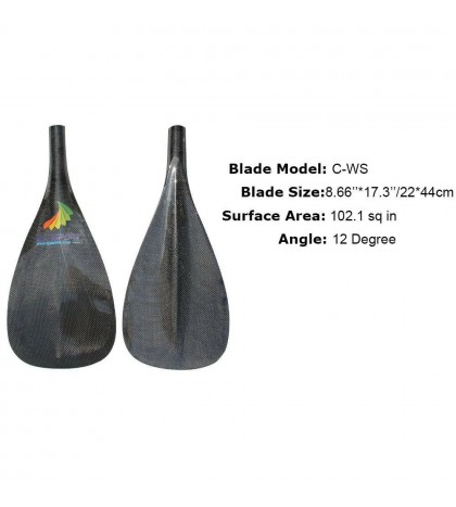 ZJ Hybrid Outrigger Canoe OC Paddle With Wooden Bent Shaft In Customized Length