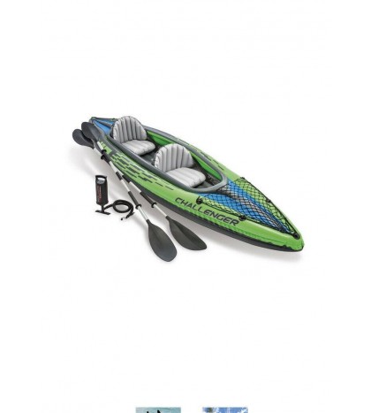 Intex Challenger K2 Inflatable Kayak with Oars and Hand Pump BRAND NEW IN HAND
