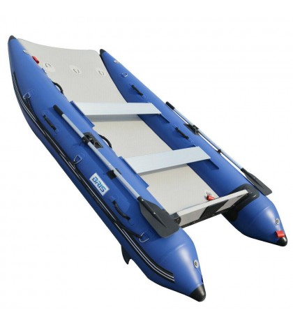 BRIS 11 ft Inflatable Catamaran Inflatable Boat Dinghy Mini Cat Boat Blue