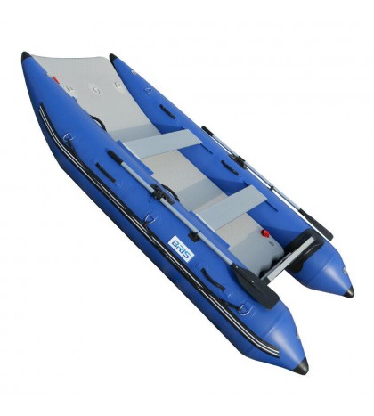 BRIS 11 ft Inflatable Catamaran Inflatable Boat Dinghy Mini Cat Boat Blue
