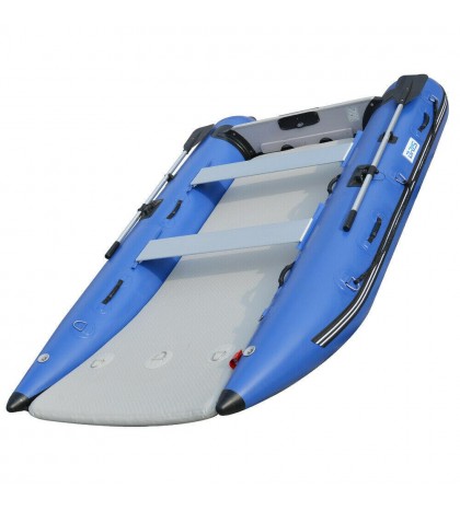 BRIS 11 ft Inflatable Catamaran Inflatable Boat Dinghy Mini Cat Boat Blue
