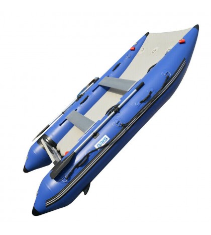 BRIS 11 ft Inflatable Catamaran Inflatable Boat Dinghy Mini Cat Boat Blue