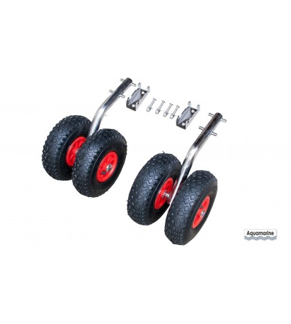 Launching Wheels STAINLESS STEEL for Inflatable / Aluminum boats QUICK RELEASE