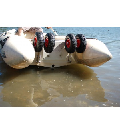 Launching Wheels STAINLESS STEEL for Inflatable / Aluminum boats QUICK RELEASE