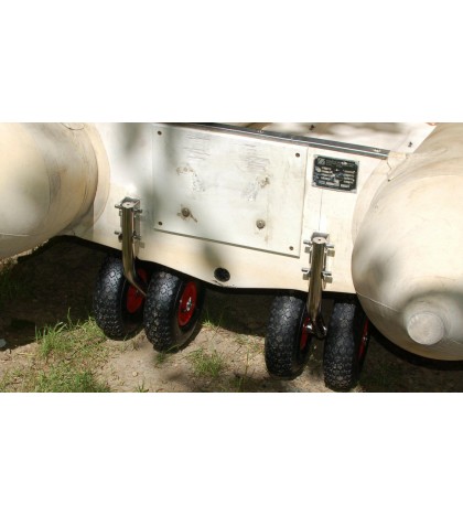 Launching Wheels STAINLESS STEEL for Inflatable / Aluminum boats QUICK RELEASE