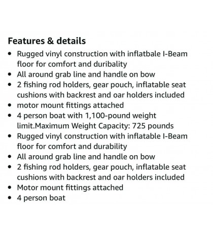 Intex Excursion 4, 4 Person Inflatable Boat Set with Aluminum Oars