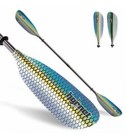 Graphic Fiberglass Kayak Paddle- Ideal for Touring, Fishing and Boating- 90.5 i