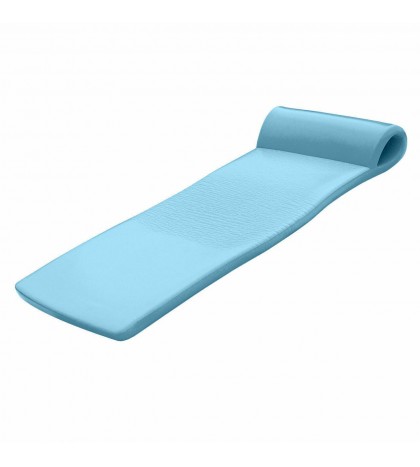 TRC Recreation PVC Pool Float Storage Drying Rack w/ Foam Lounger Metallic Blue